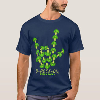 T-shirt Vegan Rocks Sign Of Horns With Broccoli gift