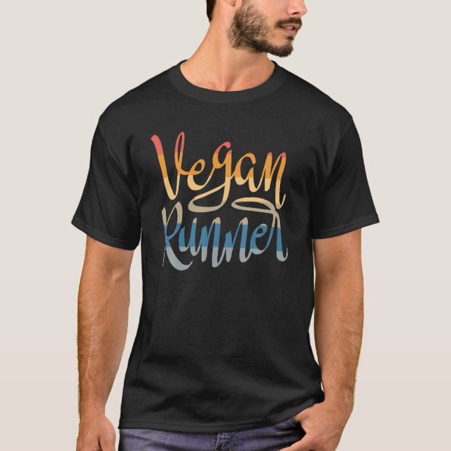 T-shirt Vegan Runner - Plant Based Athlete Quote Running R (Devant)