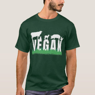 T-shirt Vegan Silhouette Veggie Cow Pig Premium