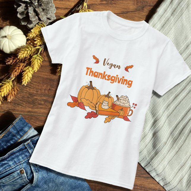 T-shirt Vegan Thanksgiving (Vegan Thanksgiving white t-shirt .
)