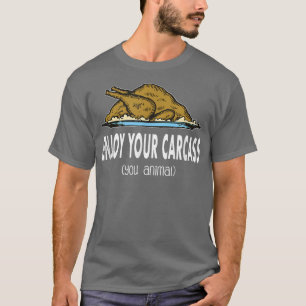 T-shirt Vegan Thanksgiving Funny Végétarien Turquie