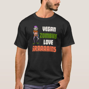 T-shirt Vegan Zombies Amour Grains Zombie  Halloween Veget