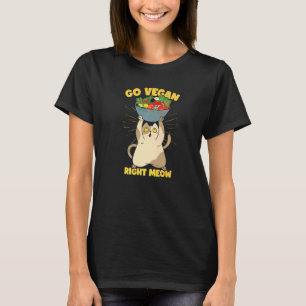T-shirt Véganisme de chat drôle végane à base de plantes P