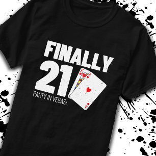 T-shirt Vegas 21e anniversaire - fête d'anniversaire à Las