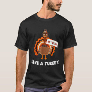 T-shirt Vegas Sauvez Une Turquie Mange Pizza Thanksgiving