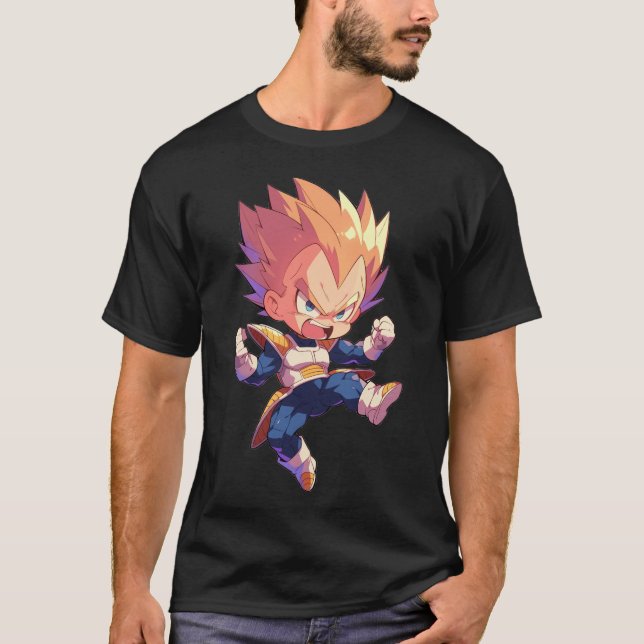 T-shirt vegeta modern girl (Devant)