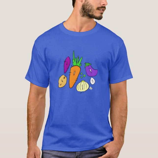 T-shirt Vegetable amis rétro (Devant)