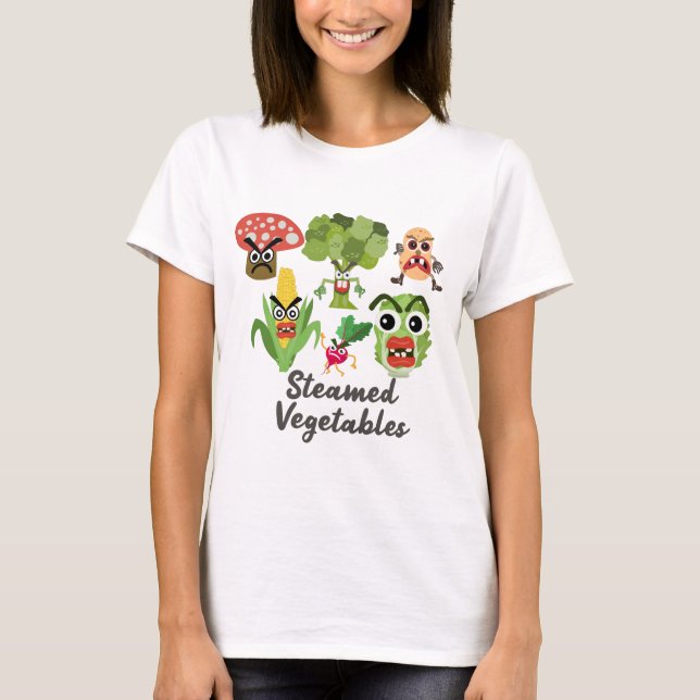 T-shirt végétal drôle de calembour pour des dames (Devant)