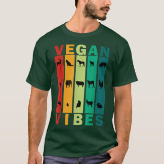 T-shirt Végétal Vibes Herbivore Végétarien Retro Vinatge S
