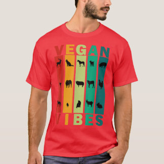 T-shirt Végétal Vibes Herbivore Végétarien Retro Vinatge S