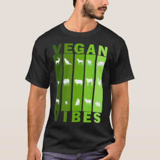 T-shirt Végétal Vibes Shirt Funny Retro Végétarien Go Vega