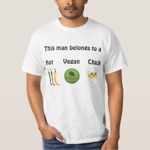 T-shirt végétalien chaud d'hommes de poussin