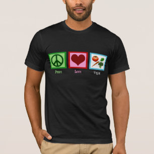 T-shirt Végétalien d'amour de paix