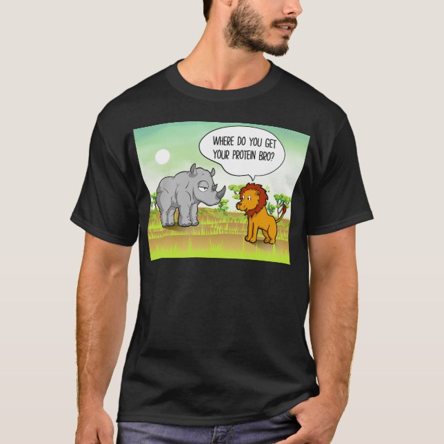T-shirt végétalien de bro de protéine (Devant)