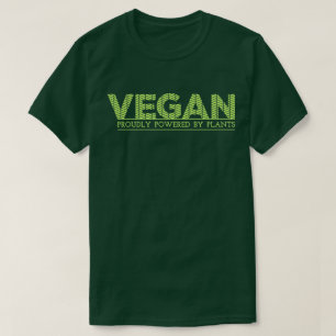 T-shirt Végétalien fièrement actionné par des plantes