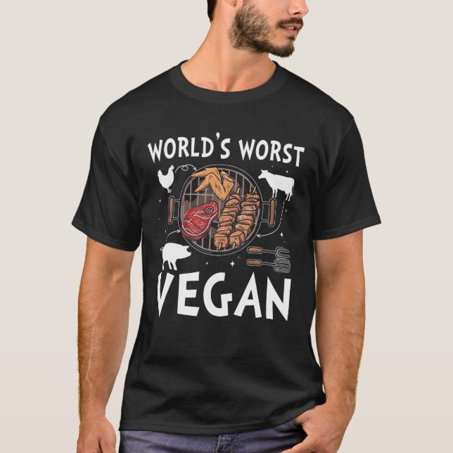 T-shirt Végétan le plus mauvais du monde (Devant)