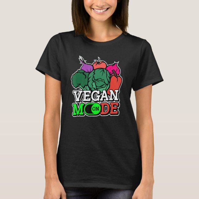 T-shirt Vegetarian Vibes Vegan Mode On World Vegetarian Da (Devant)