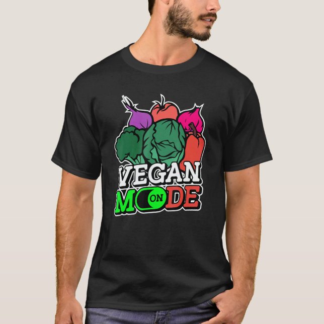 T-shirt Vegetarian Vibes Vegan Mode On World Vegetarian Da (Devant)