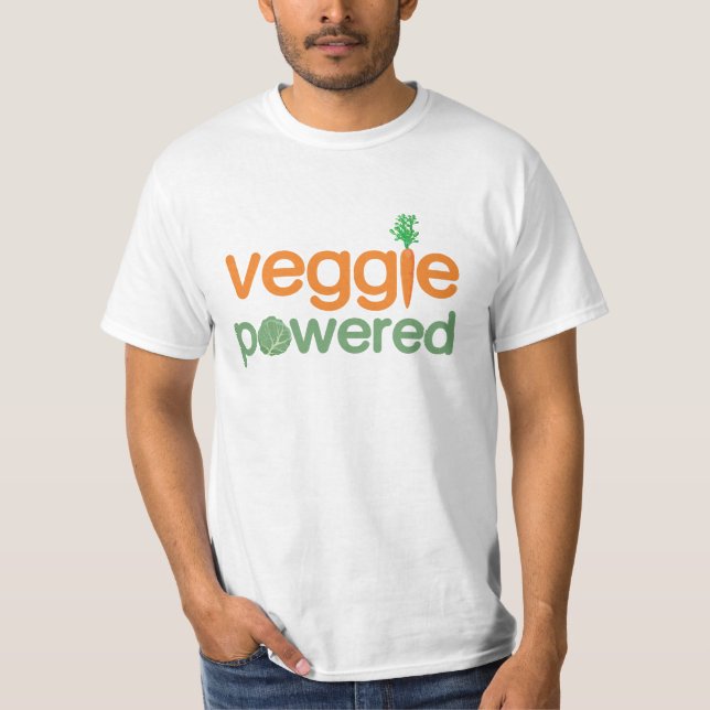 T-shirt Végétarien actionné par légume végétarien (Devant)
