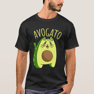 T-shirt Végétarien Chat de Avocado Avogato Chat Owne
