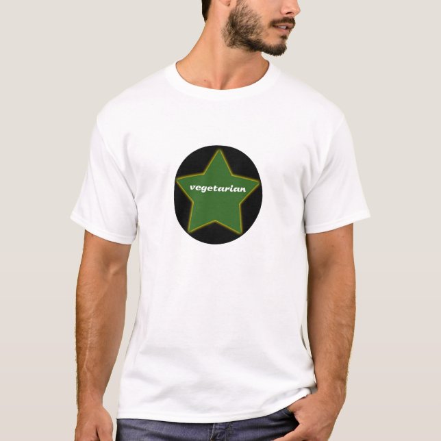 T-shirt végétarien d'étoile (Devant)