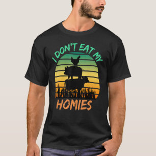T-shirt Végétarien Je ne mange pas mes potes  Végétalien R