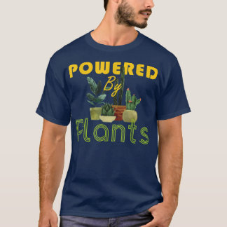 T-shirt végétarien Propulsé par végétalien plante