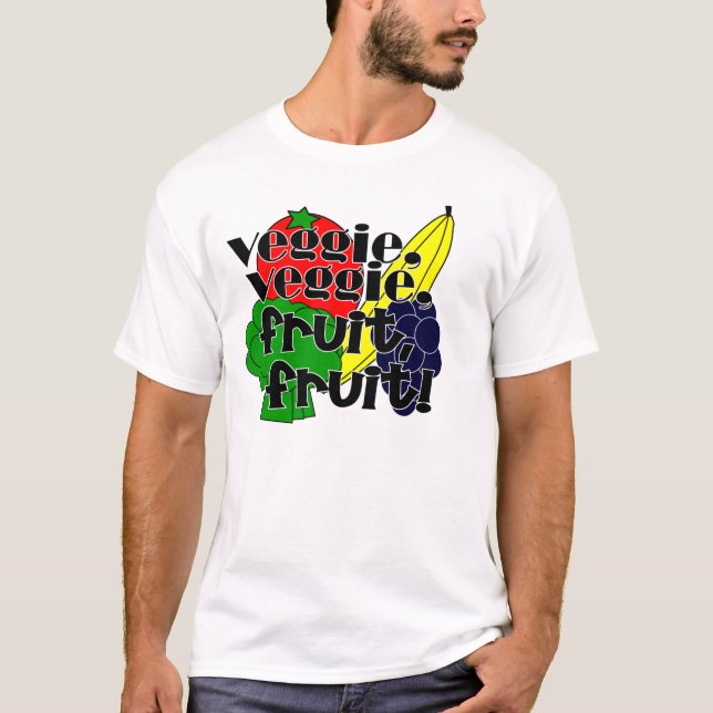 T-shirt Végétarien végétarien, fruit de fruit ! (Devant)