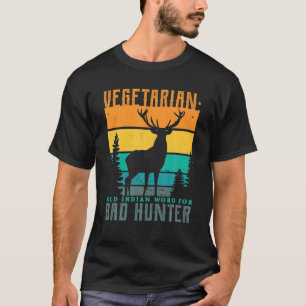 T-shirt Végétarien Vieux Mot Indien Pour La Chasse De Chas