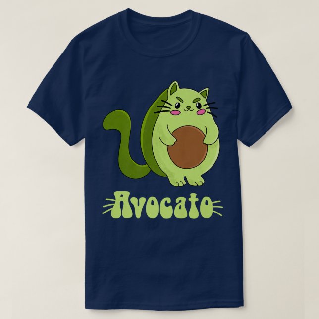 T-shirt Veggie chat propriétaire Avocato Kitten Avocado (Design devant)