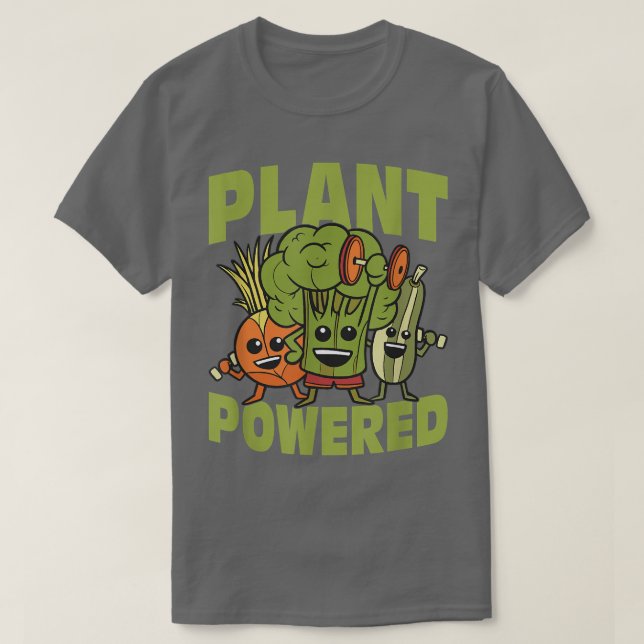 T-shirt Veggie Powered plante Drôle Veganisme (Design devant)