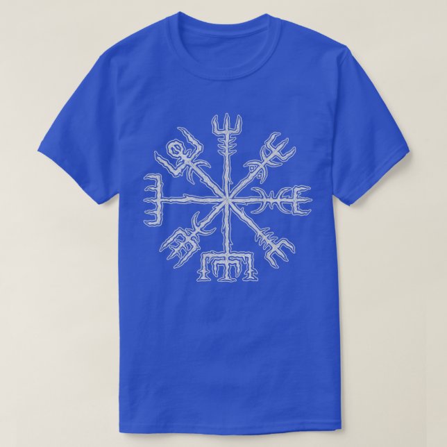 T-shirt Vegvisir Viking Rune blanc Viking Mythologie (Design devant)