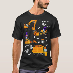 T-shirt Véhicule de construction Halloween
