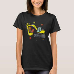 T-shirt Véhicule de construction Thanksgiving Camion Turqu
