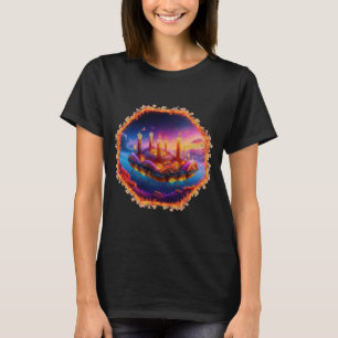 T-shirt Véhicule Spatial Alimenté par une Bougie Dans un C