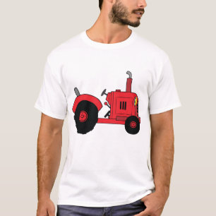 T-shirt Véhicule tracteur de ferme rouge