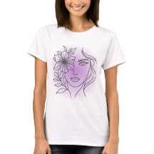 Veiled Bloom – Soft Spiritual Feminine Line Art