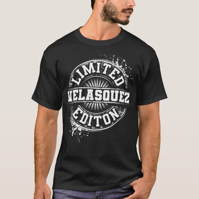 T-shirt VELASQUEZ Drôle Nom de famille Arbre de famille An (Devant)