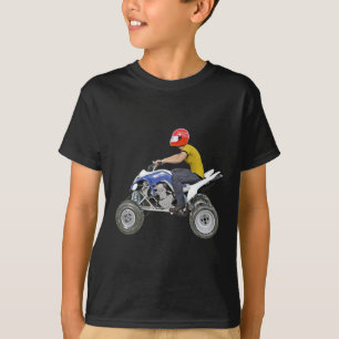 T-shirt Vélo ATV de quadruple dans l'équitation latérale