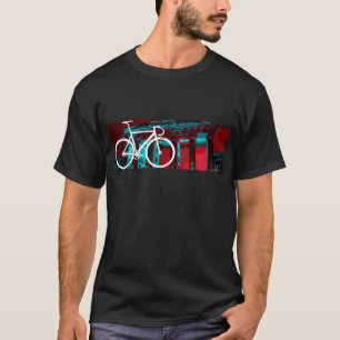 T-shirt Vélo Berlin - bleu rouge de voie
