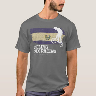 T-shirt Vélo BMX Drapeau El Salvador Cyclisme Course BM