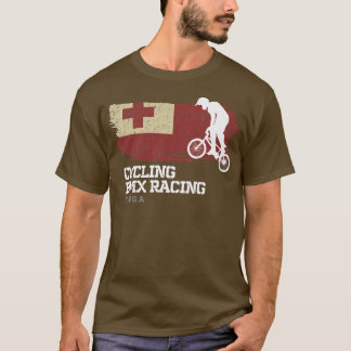 T-shirt Vélo BMX Drapeau Tonga Cyclisme Course BMX
