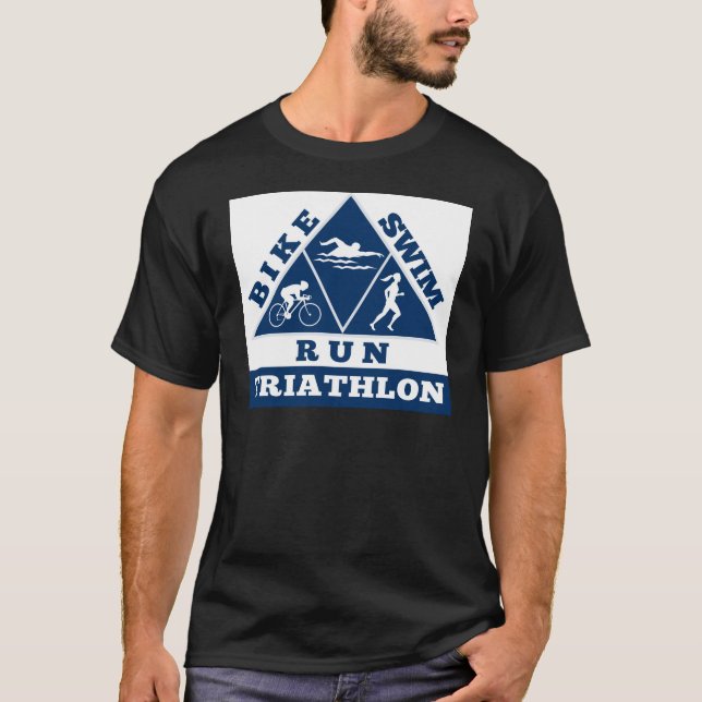 T-shirt vélo de bain de course de triathlon (Devant)