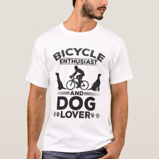 T-shirt Vélo De Montagne Amateurs De Vélos Et Chien
