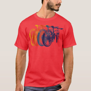 T-shirt Vélo de montagne rétro vintage triathlon downhill