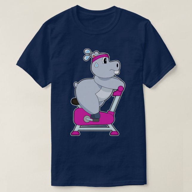 T-shirt Vélo de rotation Hippo (Design devant)
