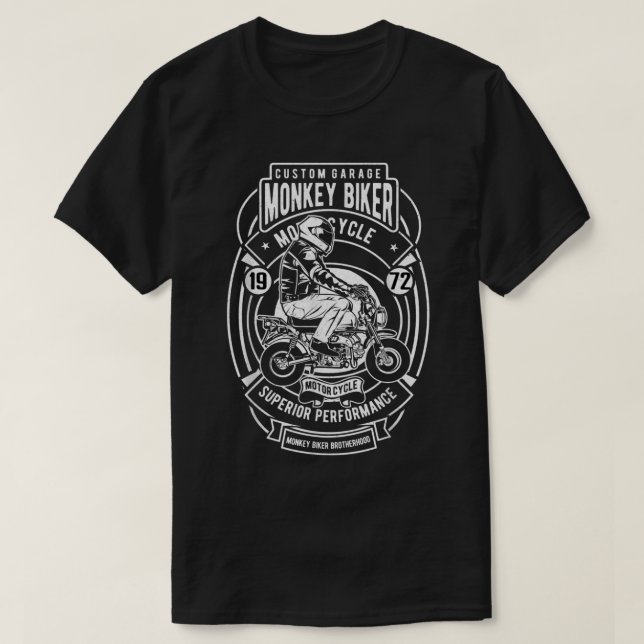 T-shirt Vélo de singe de garage personnalisé  (Design devant)