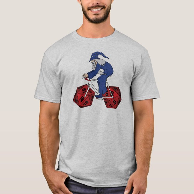 T-shirt Vélo d'équitation de magicien avec 20 roues (Devant)