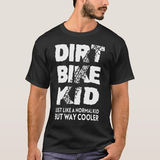 T-shirt Vélo Dirt Kid Motocross Riding Boys Racing (Devant)