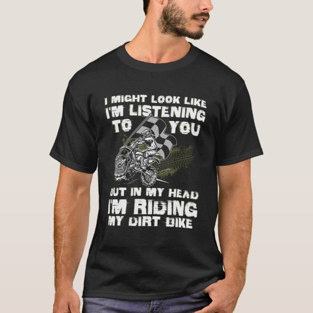T-shirt Vélo Dirt Pour Hommes Femme Dirtbike Moto Ridi (Devant)
